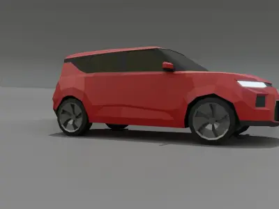 KIA Soul 2020 lowpoly 3D model model Low-poly 3D model