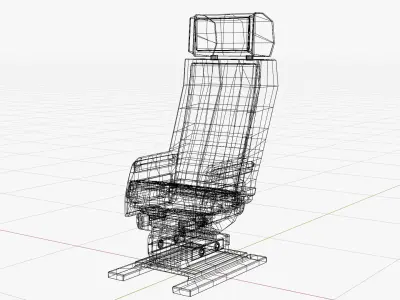 Sci  Fi Pilot Chair Low-poly 3D model