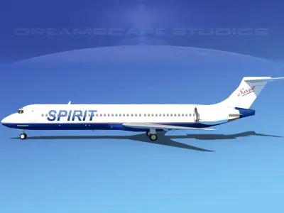 McDonnell Douglas MD-87 Spirit 3D model