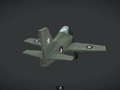 Spacecraft Jet aircraft plane 3dmodel 13 3D model