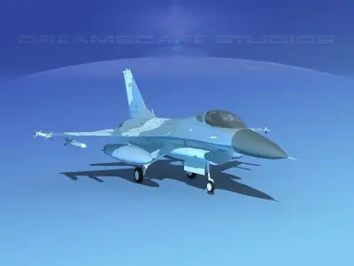 Gen Dyn F-16A Falcon V30 Greece 3D model