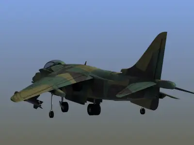 HarrierII Attack Aircraft LD1 Low-poly 3D model