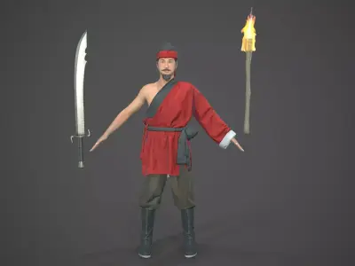 Bandit Low-poly 3D model