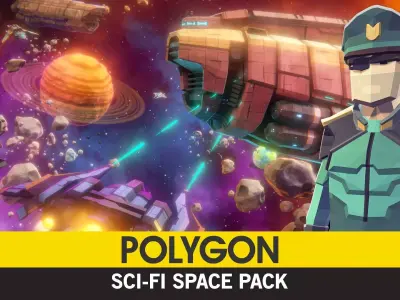 POLYGON - Sci-Fi Space Low-poly 3D model