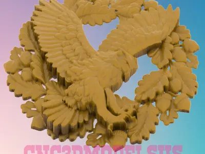 eagle predator 3D MODEL STL FILE FOR CNC ROUTER LASER 3D print model