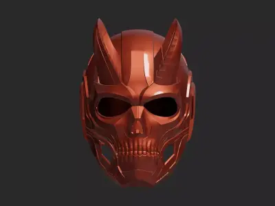 Hi-Tech Skull Helmet 3D print model
