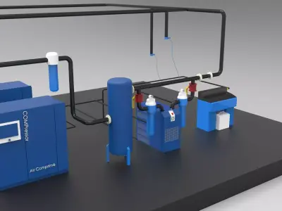 compressor room 3D model