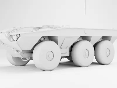 LAV-600 military vehicle Low-poly 3D model