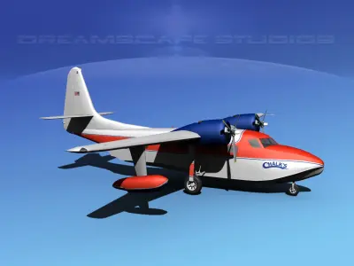 Grumman G-73 Mallard Chalck 1 3D model