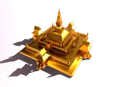 Laos - Pha That Luang 3D print model