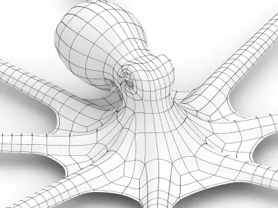 Octopus Devilfish Low-poly 3D model