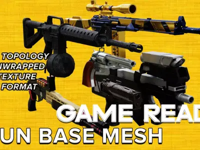 GUN COLLECTION  Free low-poly 3D model