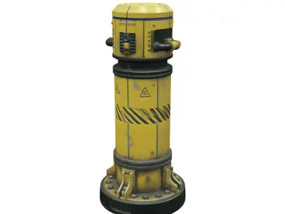 Scifi Dock Bollard 01 3D model