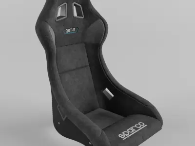 Racing Seat Sparco QRT-R suede Black 3D model