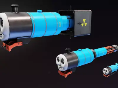 Thomas the Trinity of Explosions Low-poly 3D model