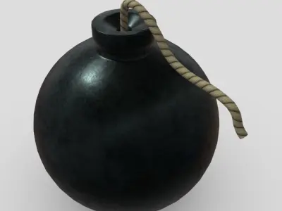 CC0 - Bomb Free low-poly 3D model