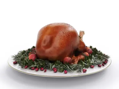 Thanksgiving Turkey HQ 3D model