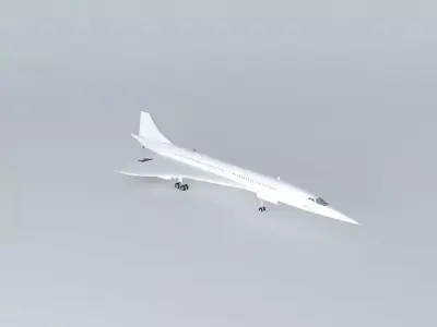 Template Aérospatiale BAC Concorde Free 3D model