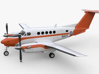 Beechcraft King Air Navy Edition 3D model