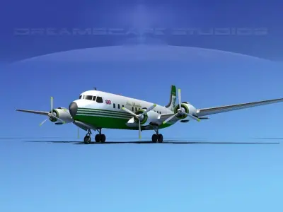 Douglas DC-7B Air Atlantic 3D model