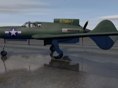 Curtiss-Wright XP-55 Ascender 3D model