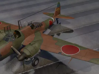 Kawasaki Ki-48 Sokei - aka Lily 3D model
