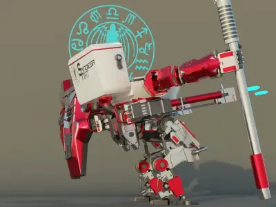 Mech Of Fun Low-poly 3D model