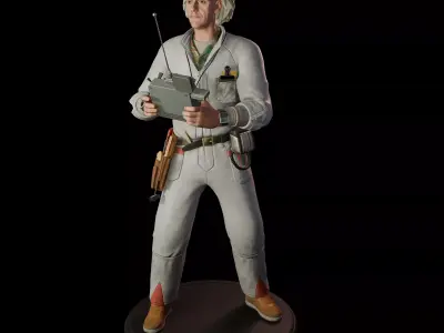 Doc Brown  Retro Sci-Fi STL 3D Print Collectible 3D print model