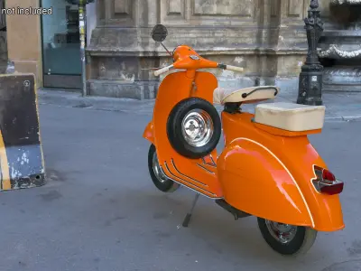 Vintage Scooter Orange 3D model