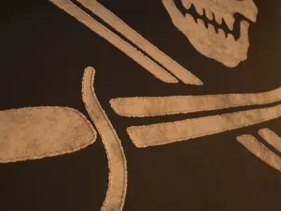 Animated Pirate Black Flag Low-poly 3D model