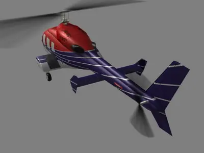 Bell 222 V5 Helicoopter Low-poly 3D model