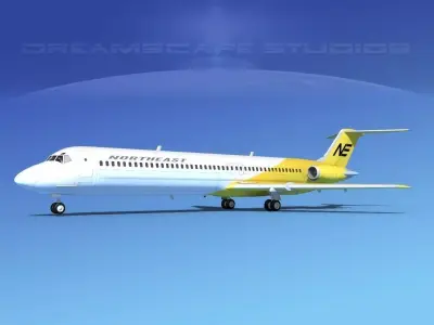 Douglas DC-9-50 Northeastern 3D model