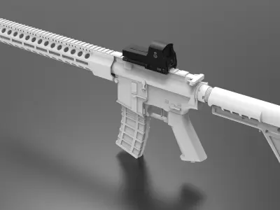 holographic sight 551 Low-poly 3D model