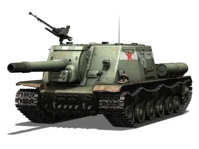 ISU-152 - 1151 -Soviet heavy self-propelled gun 3D model