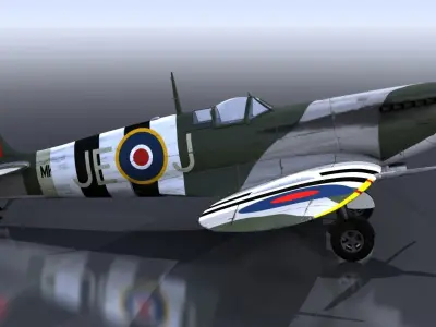 SPITFIRE MK IXC Low-poly 3D model