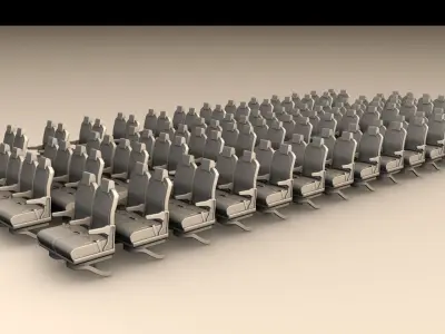 airplane seats 3D model