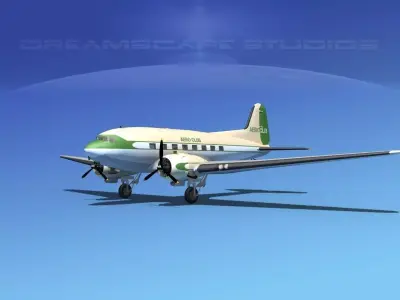 Douglas DC-3 Aero Club 3D model