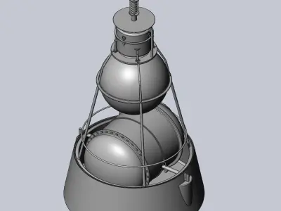 Sputnik 2 Laika Capsule Cutaway And Assembly Printable Model 3D print model