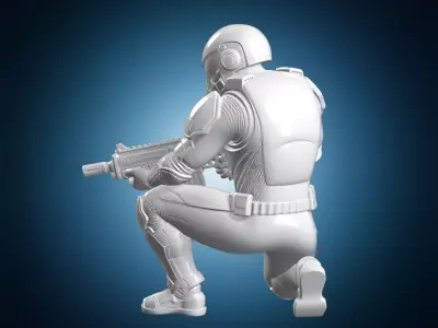 Tau Fire Warrior 3D Print Model 3D print model