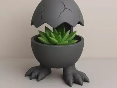 Mini Dino Egg Storage Pod 3D print model