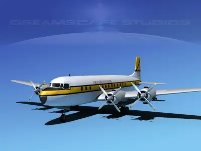 Douglas DC-7C Air Europe 3D model