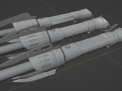 Scifi Lightsaber weapon AAA PBR asset Game 3 - VR - AR - LODs Low-poly 3D model