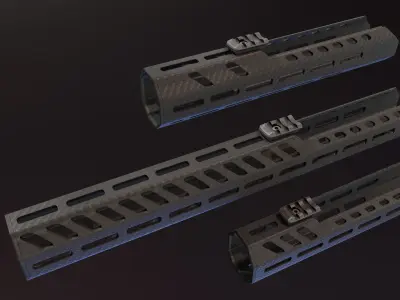 LCH MCX carbon fiber handguard Low-poly 3D model