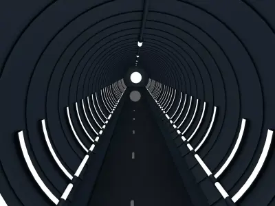 Sci fi Tunnel 3D model 64