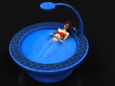 Outdoor bath tub Free 3D model