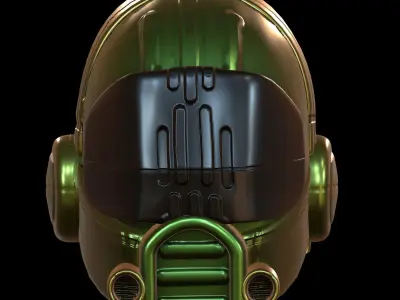 Gas mask helmet 3d model scifi Low-poly  Low-poly 3D model 557