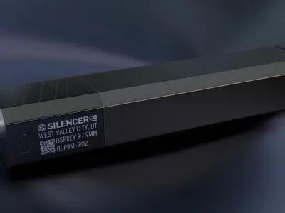 SilencerCo Osprey Suppressor Low-poly 3D model