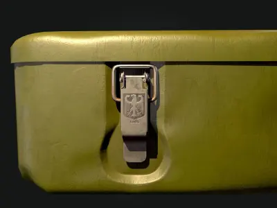 Verbandkasten KFZ Medic Crate Old Low-poly 3D model