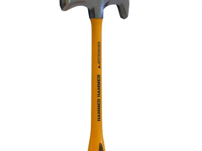 Hammer 02 Low-poly 3D model