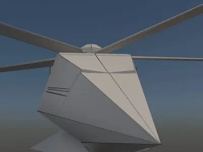 Sci-fi helicopter Free low-poly 3D model